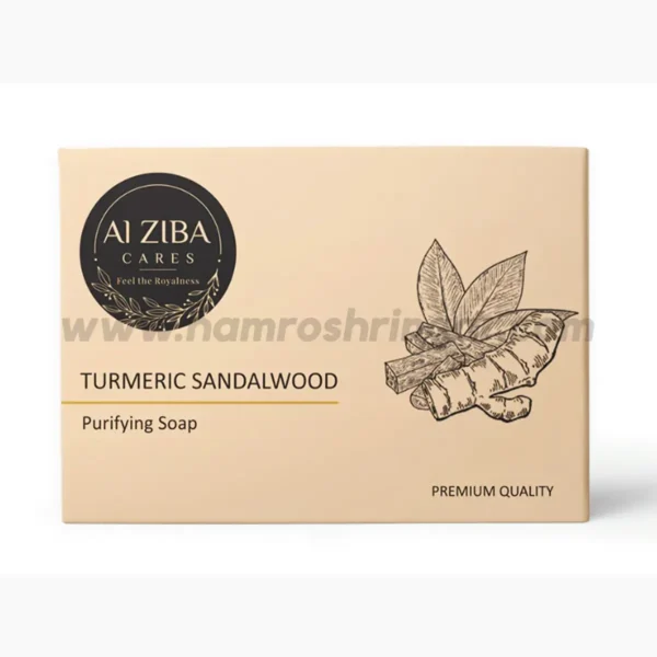 ALZIBA CARES Turmeric Sandalwood Purifying Soap - 100 gm