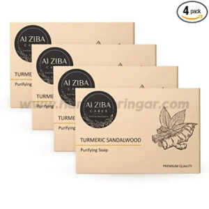 ALZIBA CARES Turmeric Sandalwood Purifying Soap - 100 gm (Pack of 4)