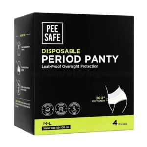 Pee Safe Disposable Period Panty - Medium to Large (ML) (23"- 39") - Pack of 4