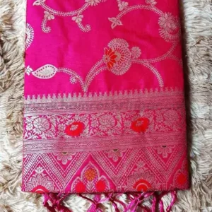 Featured image for “Dola Silk Sare for Women (Rani Pink) - 5.5 m”