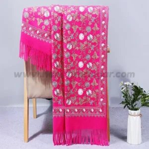 Mujer Bufanda Soft Shawls | Women Ultra Long Scarf Pashmina Artificial Cashmere Scarf - Poncho Kerchief Embroidery Cape Wrap (Hot Pink)