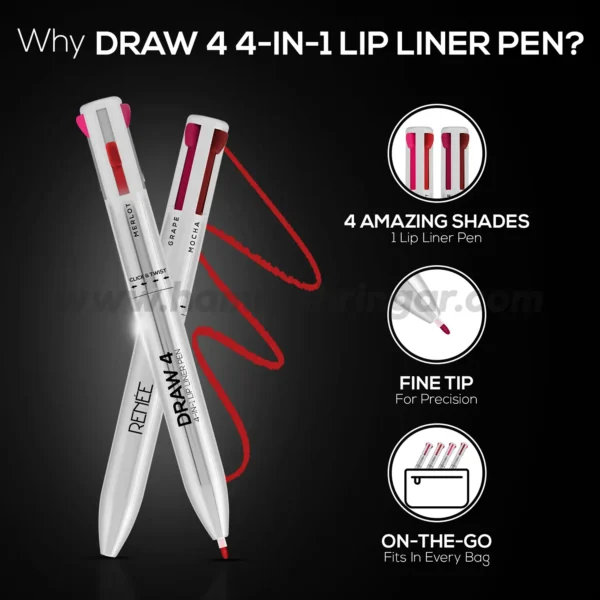 Renee 4-IN-1 Lip Liner (Draw 4) - Features