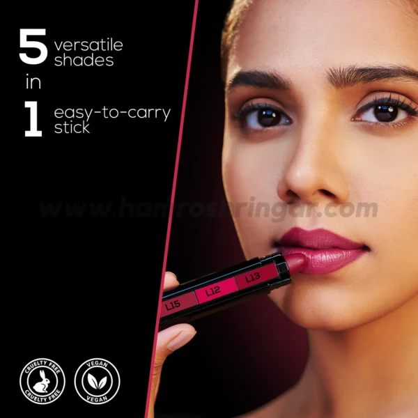 Renee Fab 5 Glossy 5 in 1 Lipstick - Features