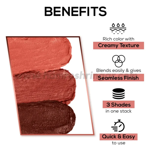Renee Glam Stack 3-In-1 Lip & Cheek Tint (Nude) - Benefits