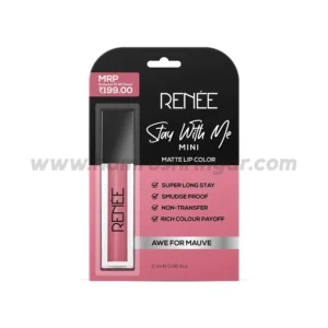 Renee Stay With Me Mini Matte Lip Color (Awe For Mauve) - 2 ml