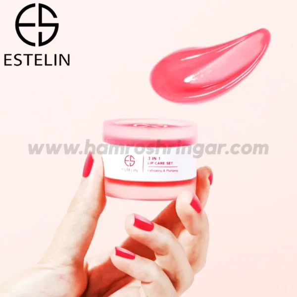 Estelin Cherry 3 in 1 Lip Care (Set of Lip Scrub, Lip Mask & Lip Balm)