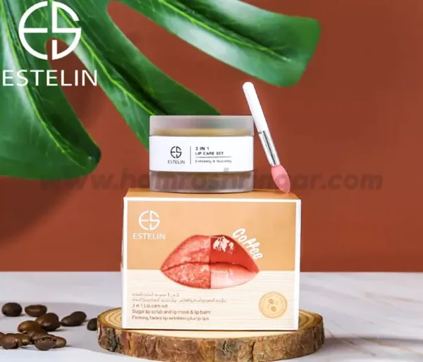 Estelin Coffee 3 in 1 Lip Care (Set of Lip Scrub, Lip Mask & Lip Balm) - 5 gm