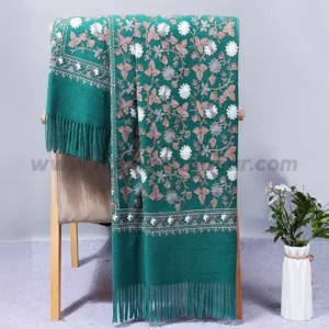 Mujer Bufanda Soft Shawls | Women Ultra Long Scarf Pashmina Artificial Cashmere Scarf - Poncho Kerchief Embroidery Cape Wrap (Green)