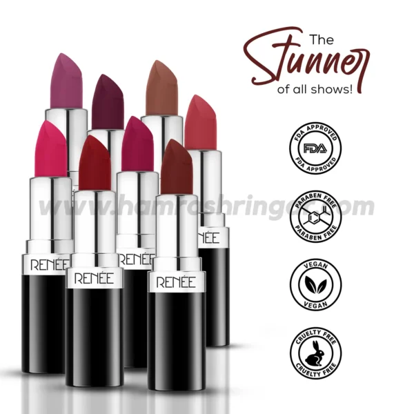 Renee Stunner Matte Lipstick - Features