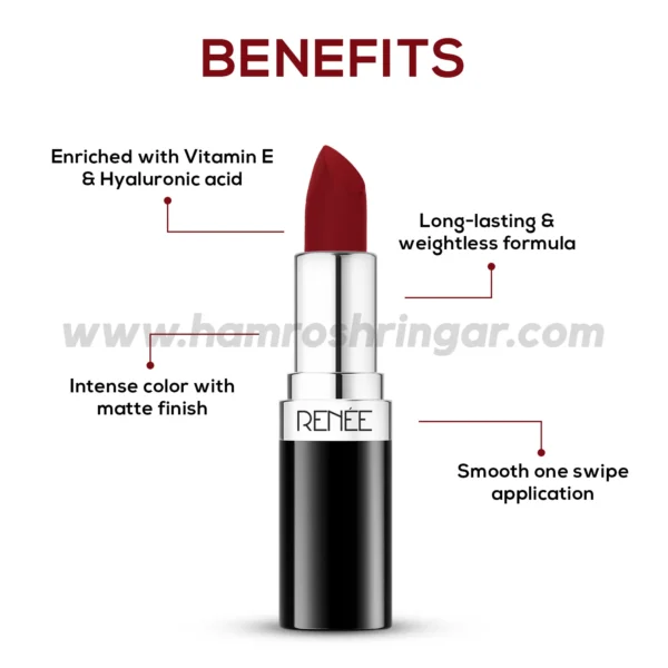 Renee Stunner Matte Lipstick (Free Spirit) - Benefits