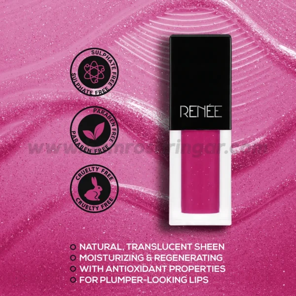 Renee See Me Shine Lip Gloss (Play That Plum) - Features