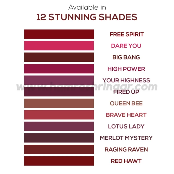 Renee Stunner Matte Lipstick (Dare You) – 12 Stunning Shades